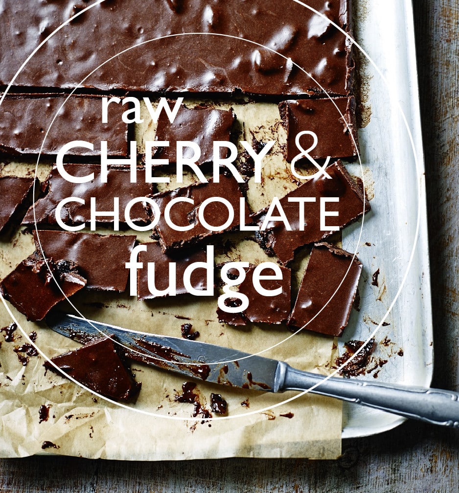 raw cherry and chocolate fudge