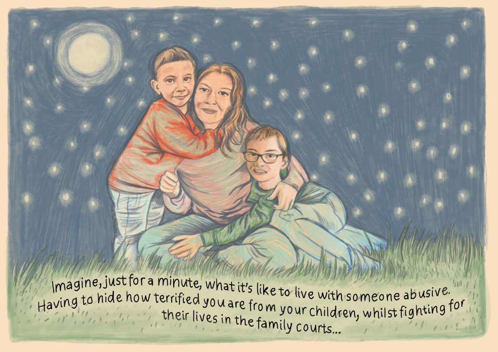 Kristina tells us in her own words about her experience of the family courts, bringing this to life in a series of illustrations.