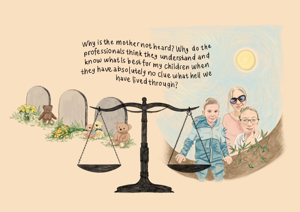 Kristina tells us in her own words about her experience of the family courts, bringing this to life in a series of illustrations.