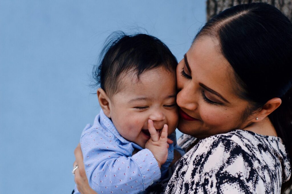 Woman and baby