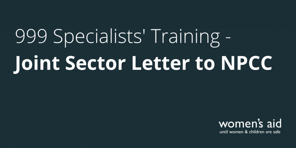 999 Specialists' Training - Joint Sector Letter to NPCC
