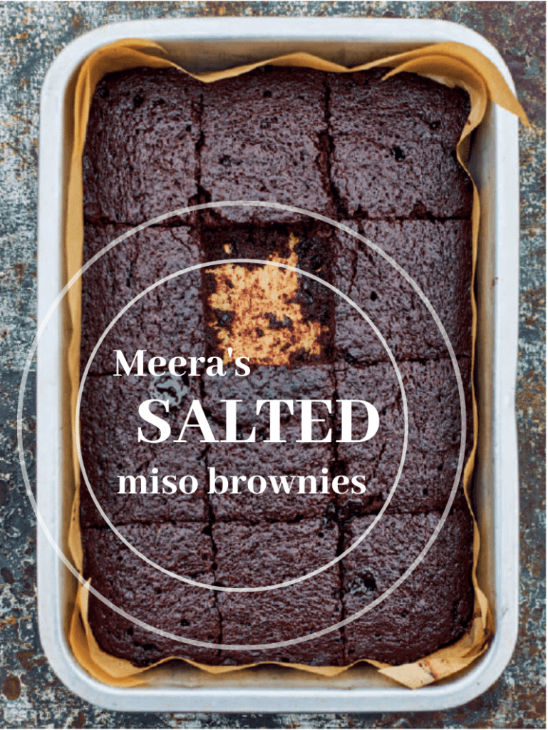 Meera's salted miso brownies
